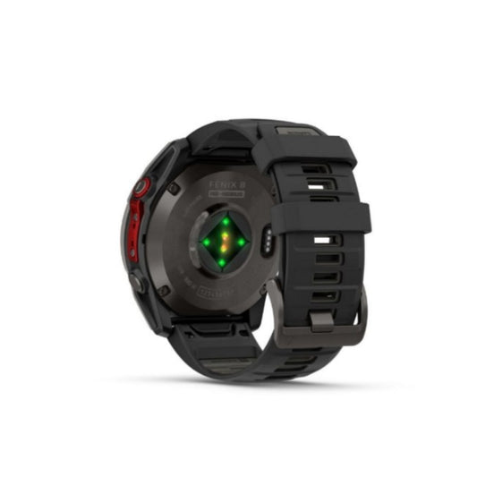 Garmin Fenix 8 Pro MicroLED 51mm Sapphire Carbon Gray DLC Titanium - Black/Pebble Gray Silicone Smart Watch