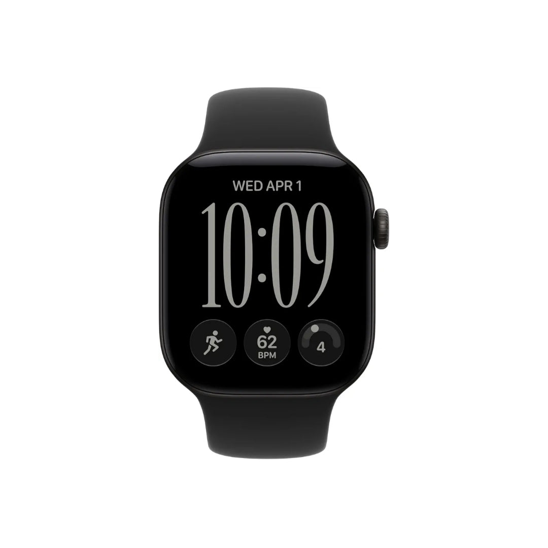 Apple Watch Series 12 46MM Black Aluminum GPS – Black Sport Band