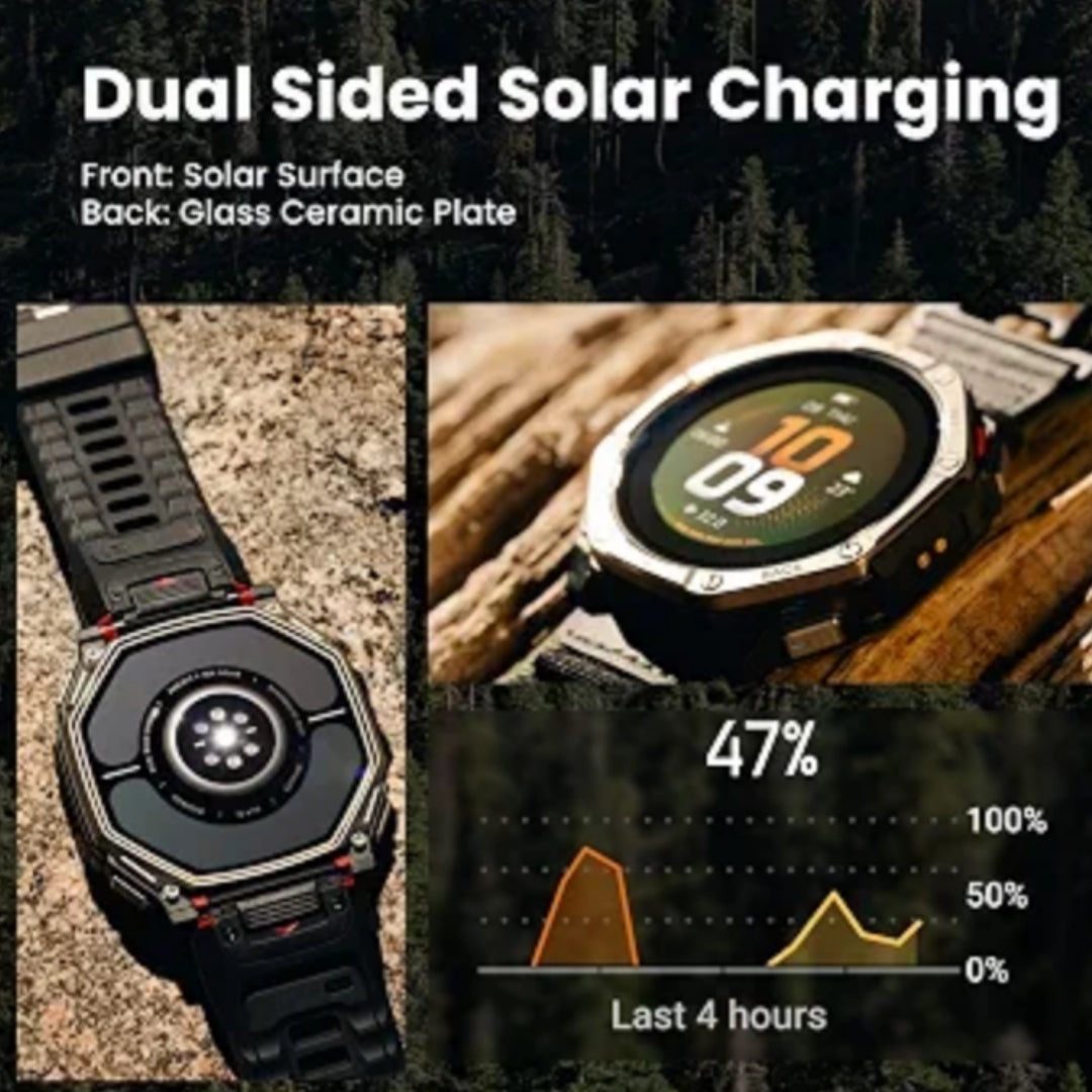 Amazfit T-Rex Dual Solar Smart Watch