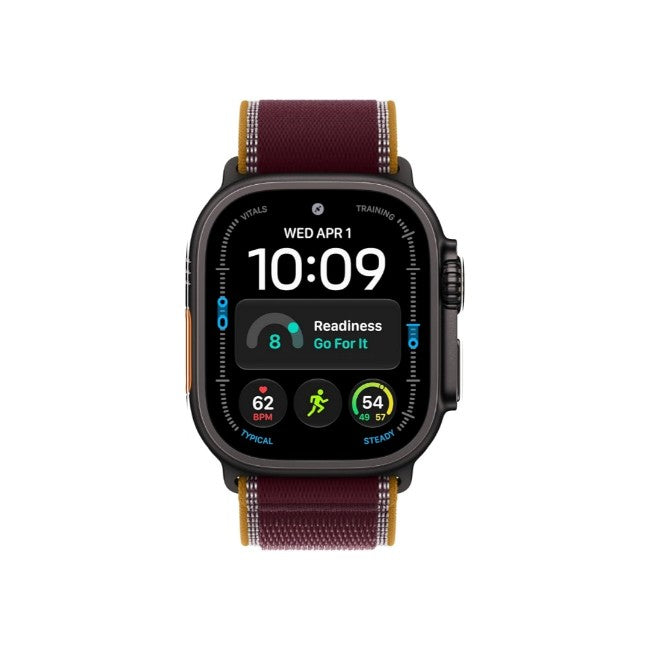 Apple Watch Ultra 4 49MM Black Titanium GPS + Cellular – Burgundy Trail Loop Band