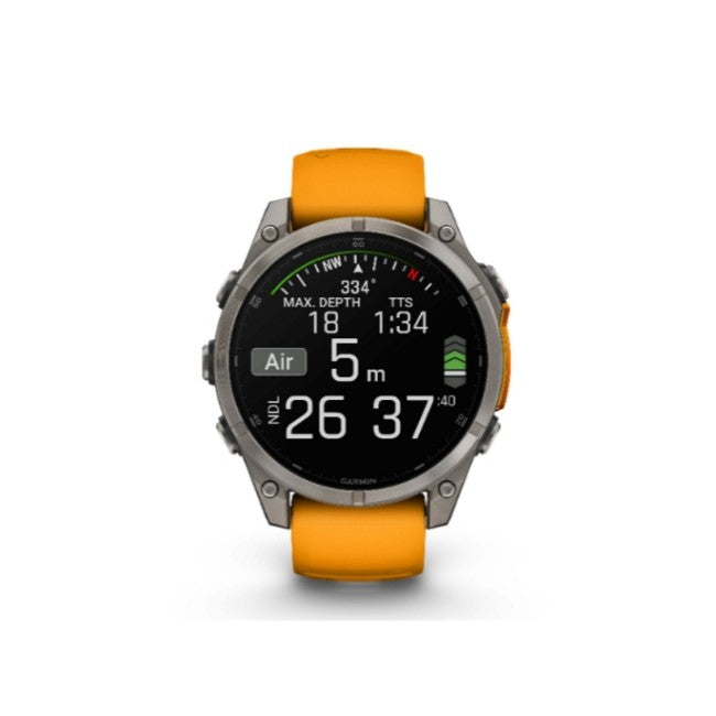 Garmin Fēnix 8 47mm AMOLED Sapphire Titanium - Spark Orange/Graphite Smart Watch