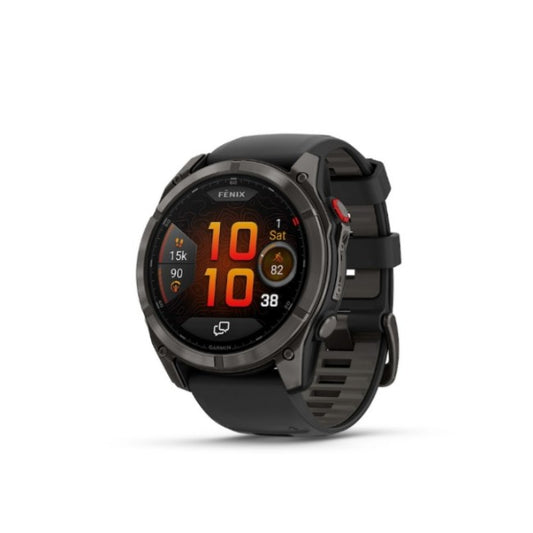 Garmin Fenix 8 Pro AMOLED 51mm Sapphire Charcoal Grey Titanium – Black Silicone Smart Watch