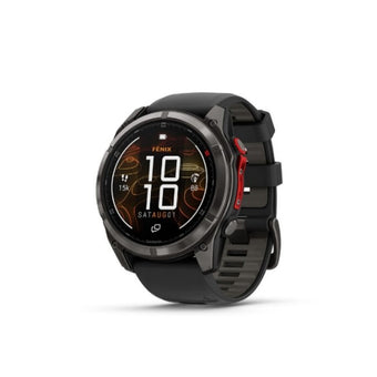 Garmin Fenix 8 Pro MicroLED 51mm Sapphire Carbon Gray DLC Titanium - Black/Pebble Gray Silicone Smart Watch
