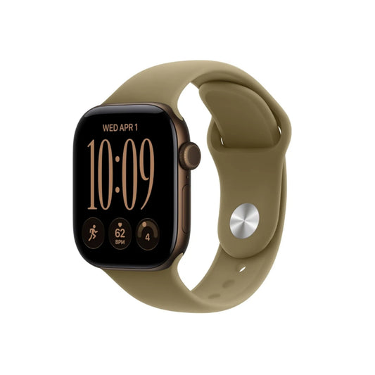 Apple Watch Series 12 42MM Dark Bronze Aluminum GPS – Olive Sport Band
