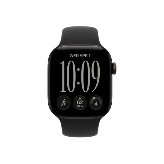 Apple Watch Series 12 46MM Black Aluminum GPS – Black Sport Band