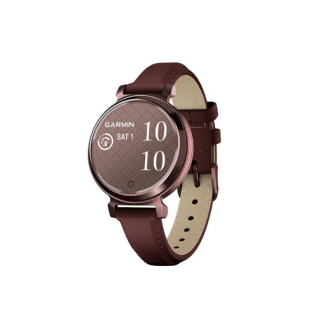 Garmin Lily 2 Classic 35mm Dark Bronze/Mulberry Leather Smart Watch